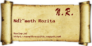 Németh Rozita névjegykártya