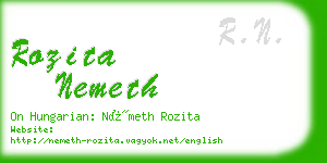 rozita nemeth business card